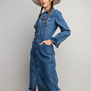 Thea Button Down Denim Dress